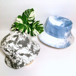 Set of 2 reversible tide-dye bucket hats